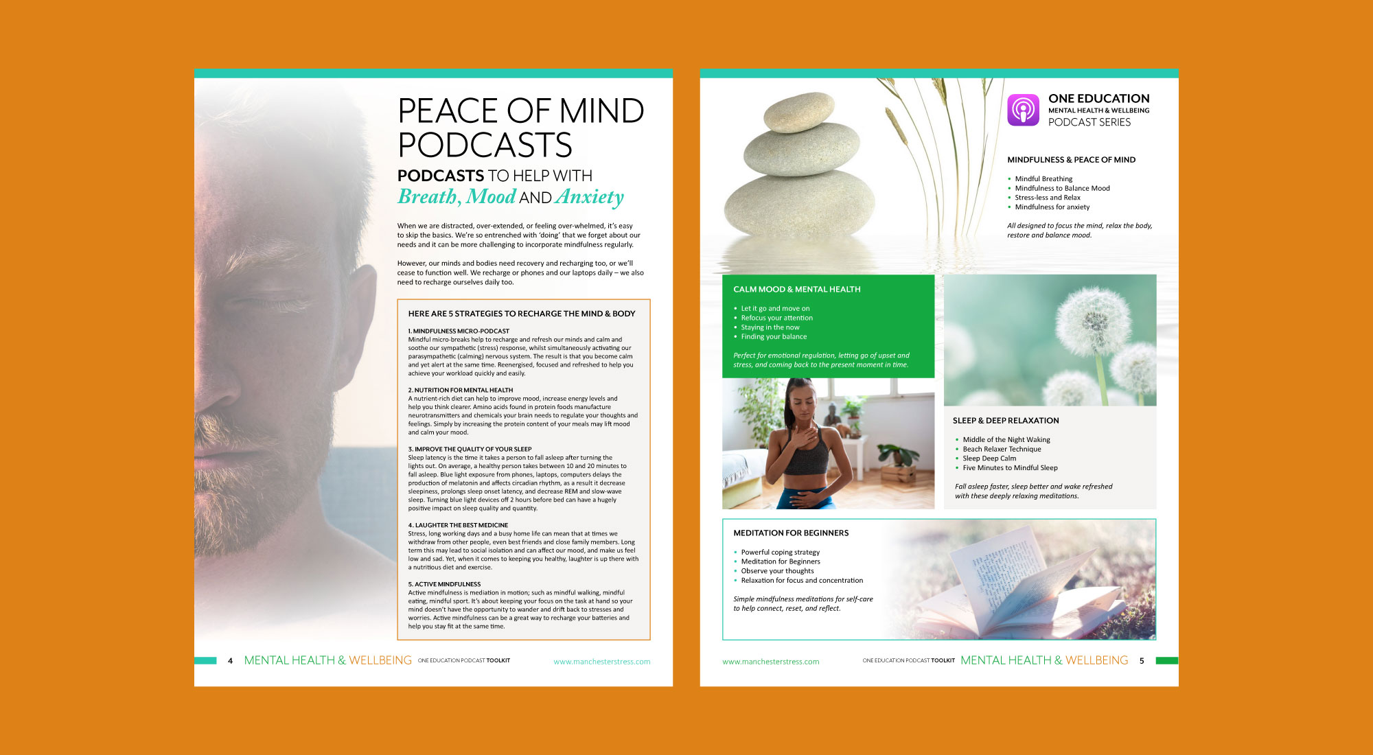 Mental Health and Wellbeing Newsletter Toolkit Double Page Spread