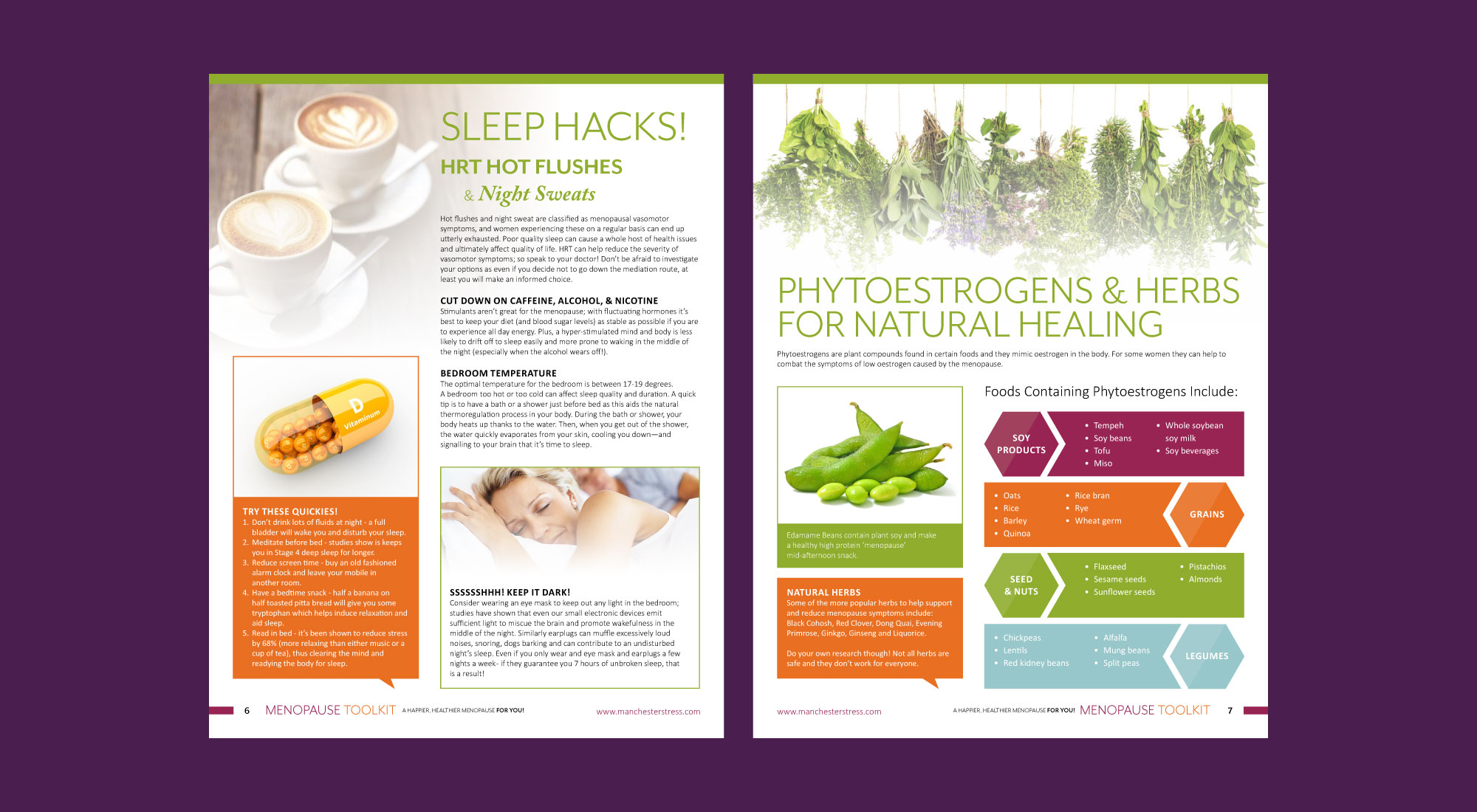 Menopause Editorial Newsletter Toolkit Double Page Spread