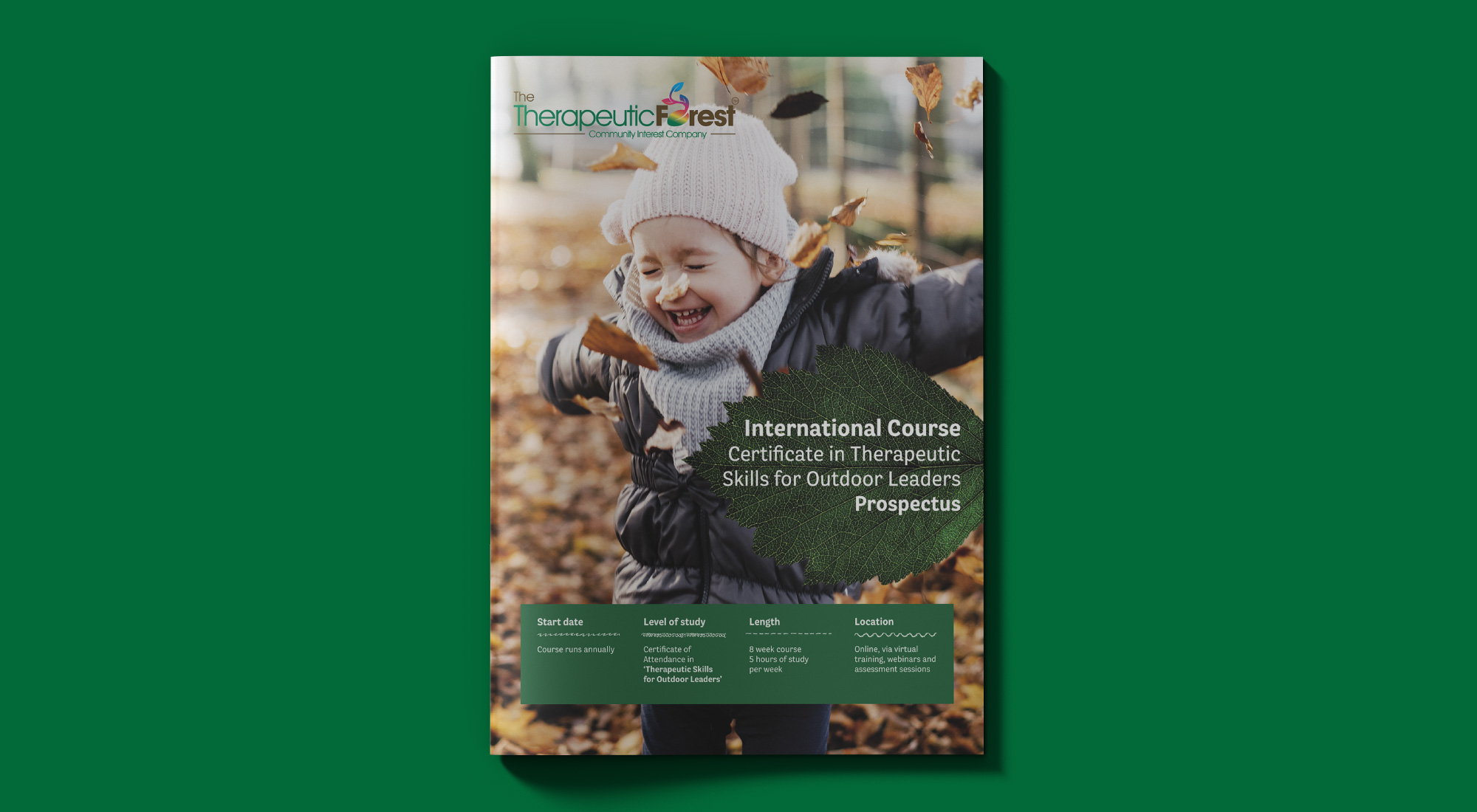 The Certificate Therapeutic Skills for Outdoor Leaders Brochure Front Cover