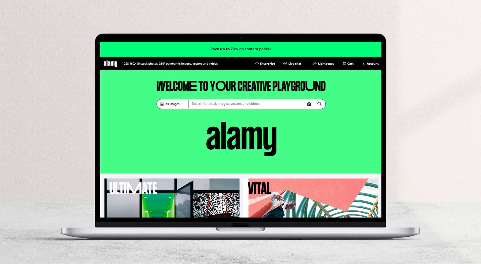 Alamy Website Homepage