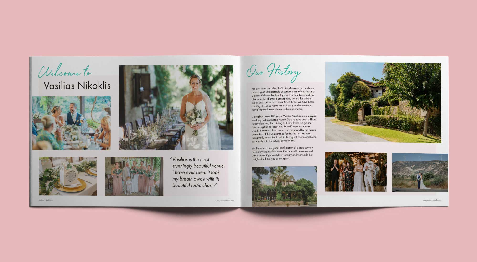 Wedding Brochures Double Page Spread