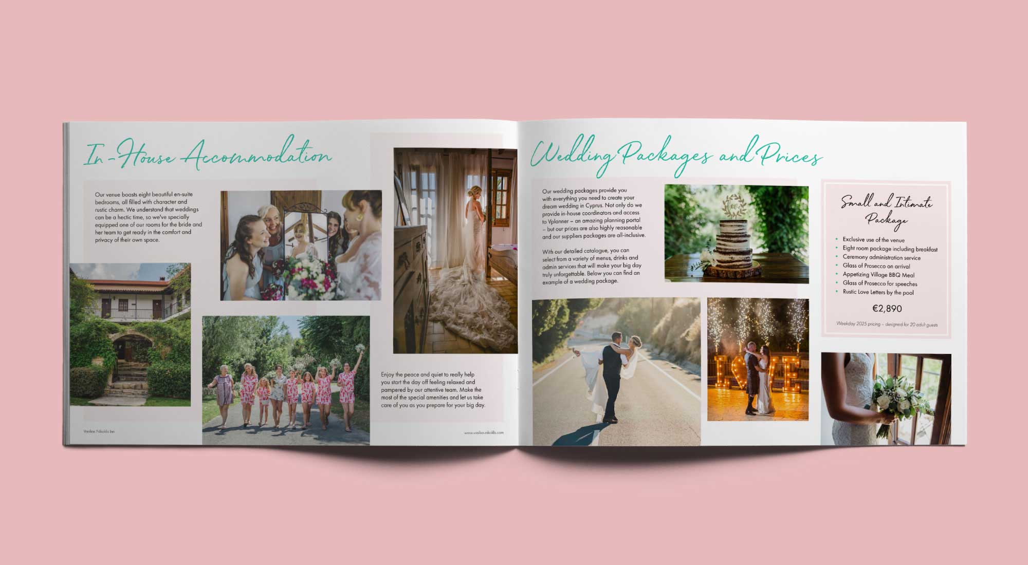 Wedding Brochures Double Page Spread